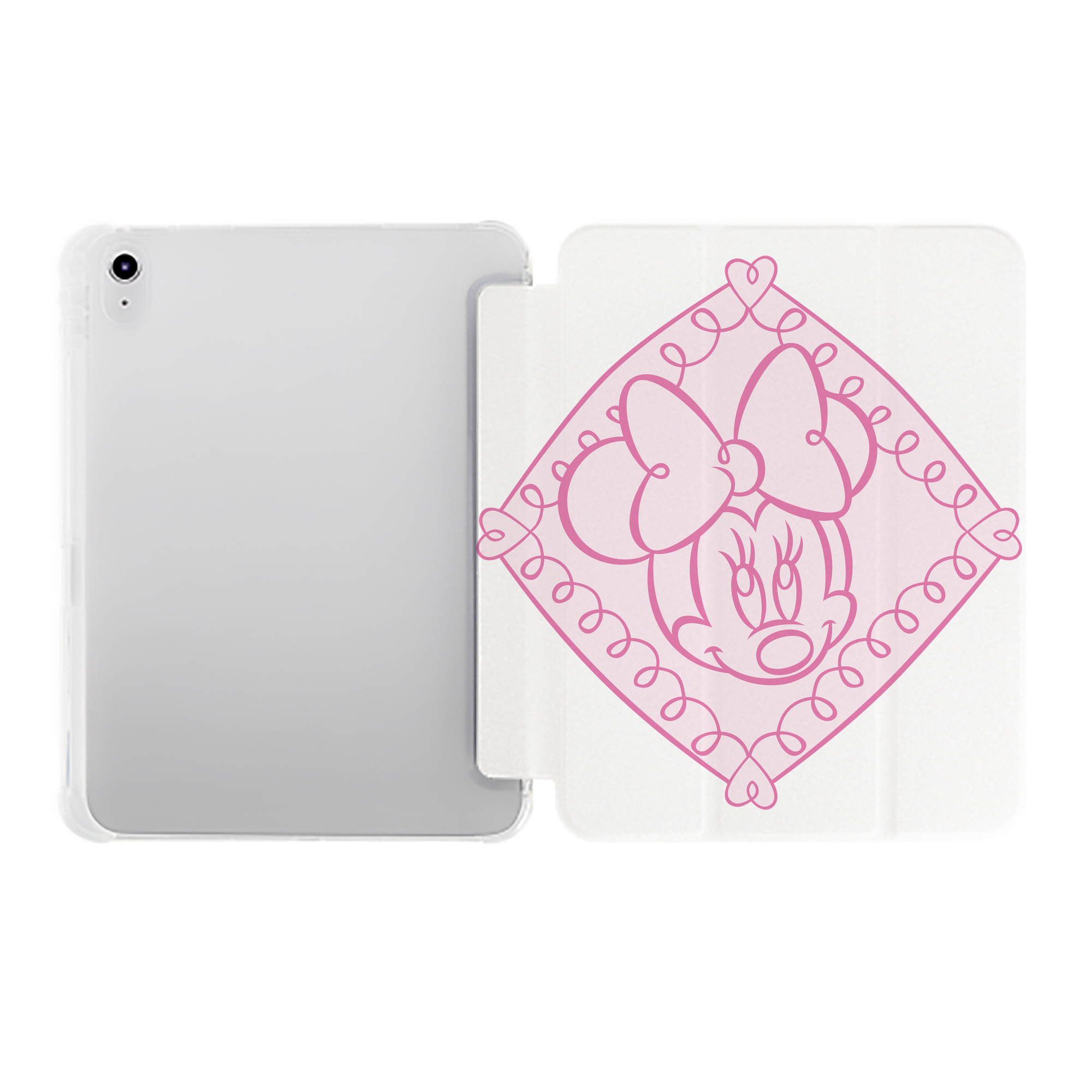 （画像用） ミッキーマウス Mickey Mouse IPad ケース ペン収納付き 三つ折りスタンド PUレザー×シリコン 対応機種9.5/10.5/10.9インチ